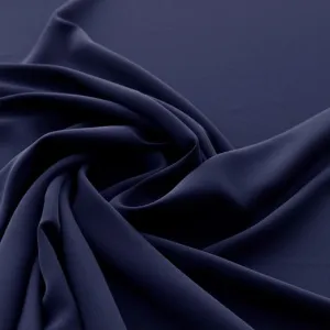 Soft Touch Polyester Crepe Navy Blue