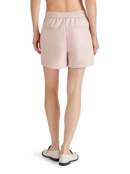 STE Imelda Faux Leather Shorts in Rose Pink