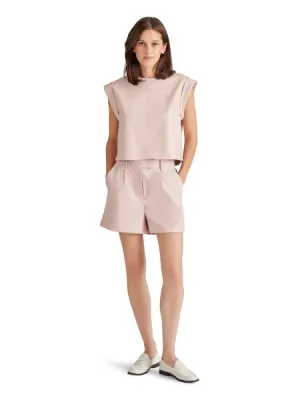 STE Imelda Faux Leather Shorts in Rose Pink