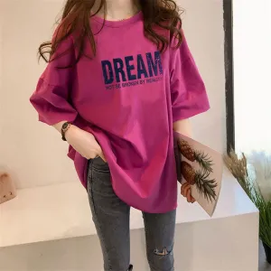 Summer Korean Short Sleeve T-Shirt Women Trendy Tops Student Casual Plus Size T-Shirt