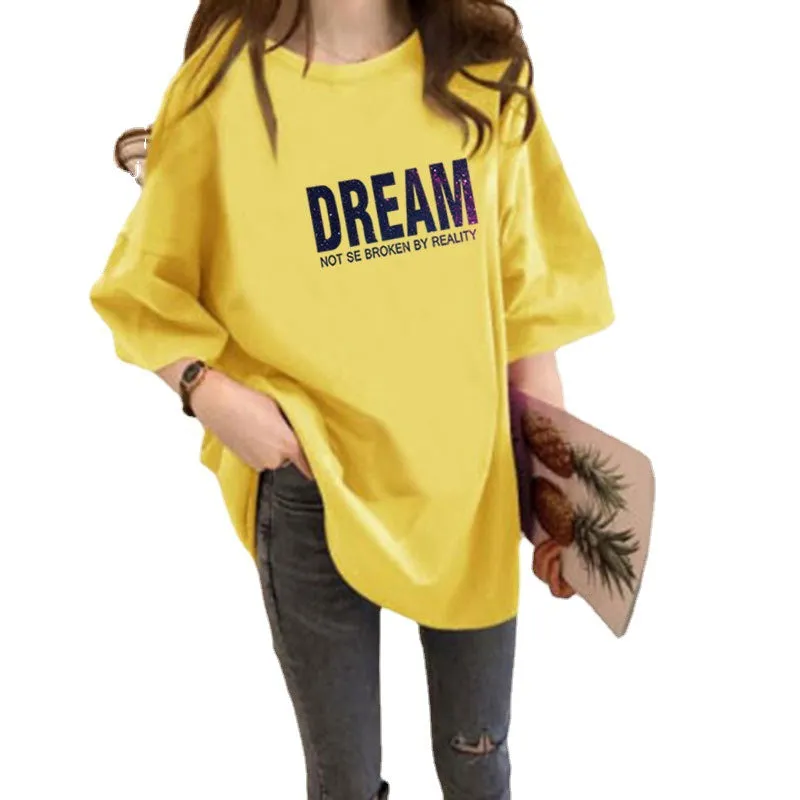Summer Korean Short Sleeve T-Shirt Women Trendy Tops Student Casual Plus Size T-Shirt