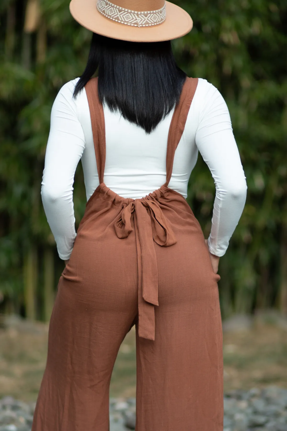 Terra Cotta Suspender Overalls