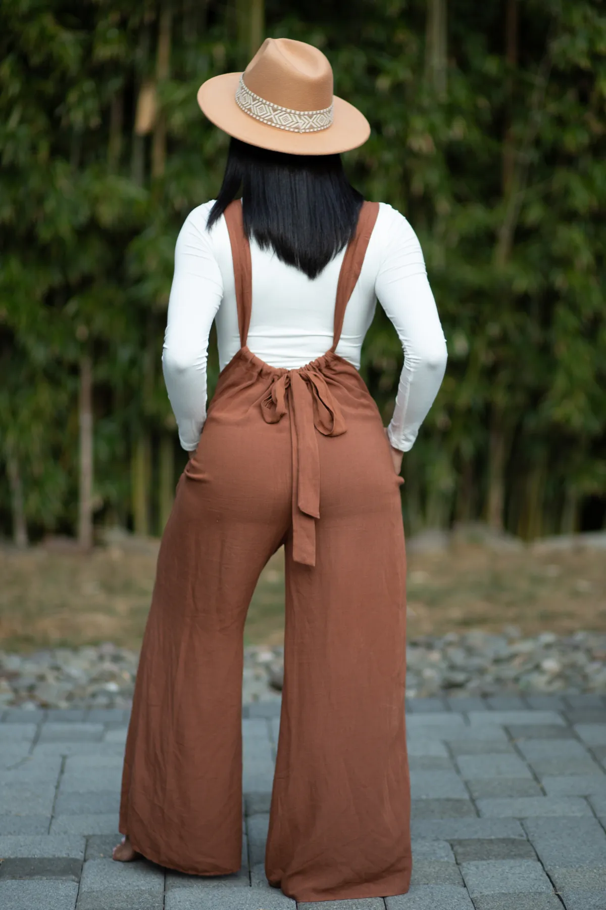 Terra Cotta Suspender Overalls