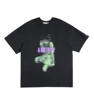 The Unavowed Anxiity  Over Size T-Shirt- Black