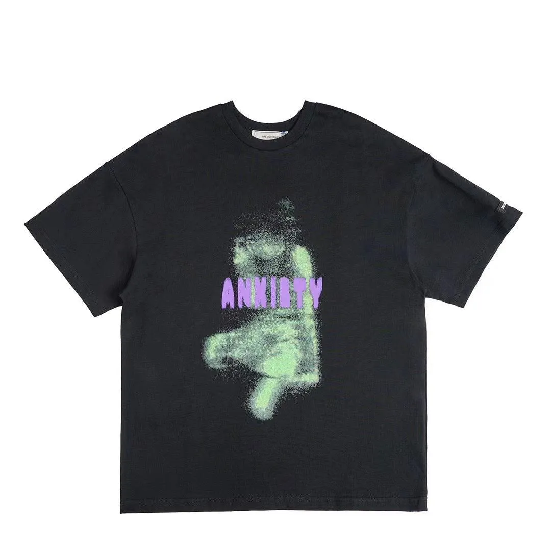 The Unavowed Anxiity  Over Size T-Shirt- Black