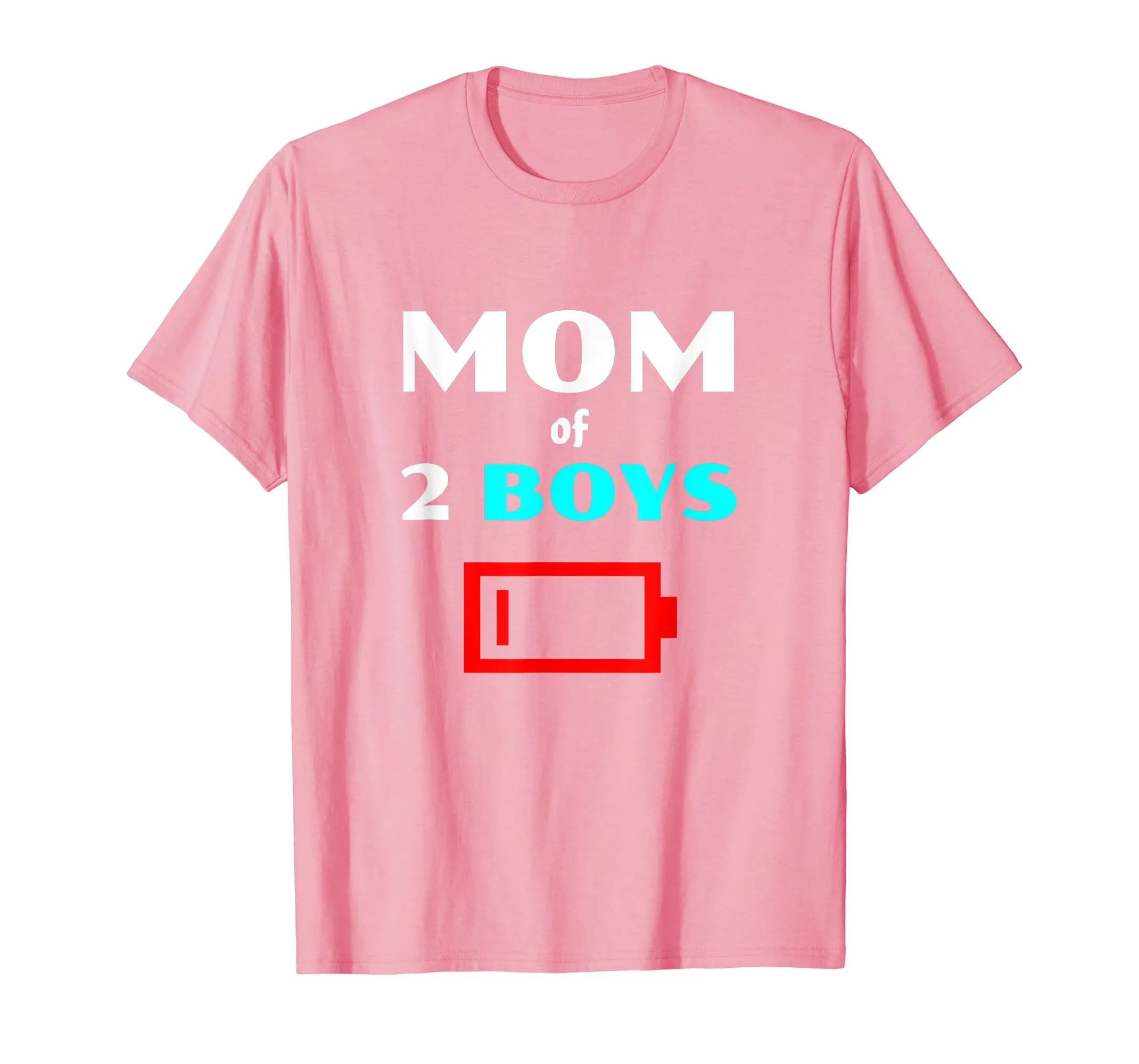 Tired Mom Of 2 Boys Mother With Two Sons Funny Gift T Shirt