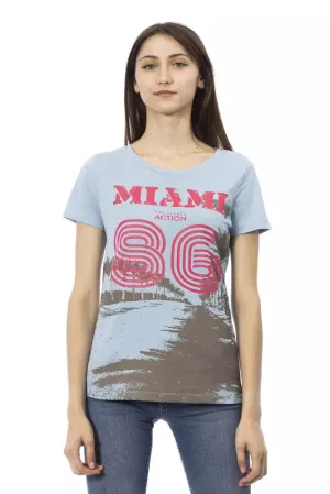 Trussardi Action Light Blue Cotton Women's Top