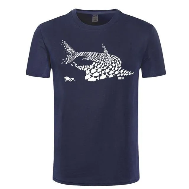 Unique Diver Shark T-shirt