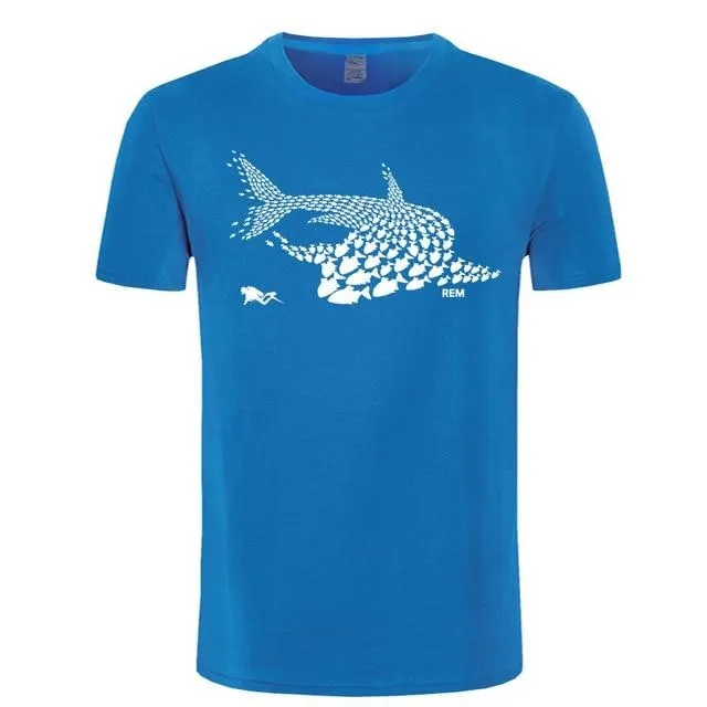 Unique Diver Shark T-shirt