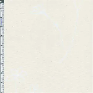 Vanilla Floral Burnout Cotton/Poly Fabric