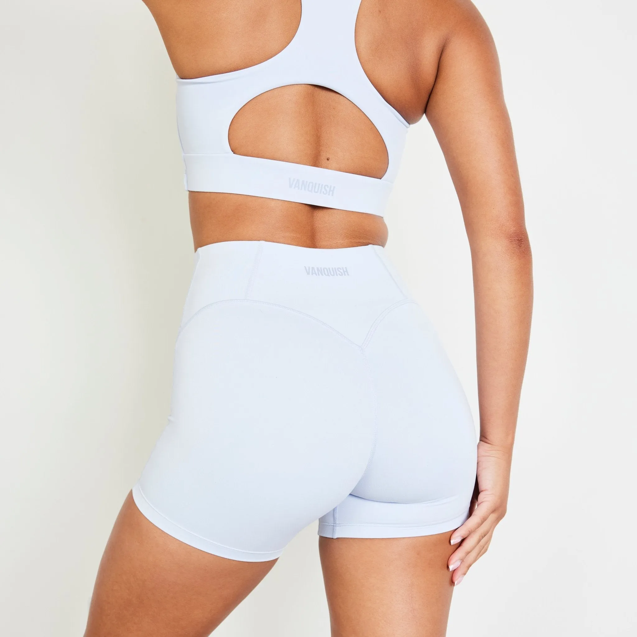 Vanquish Evolve Mineral Blue High Waisted Shorts