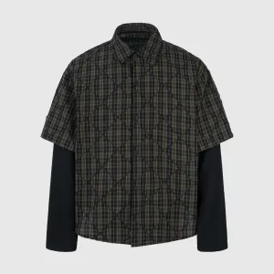 Vintage Plaid Layered Shirt