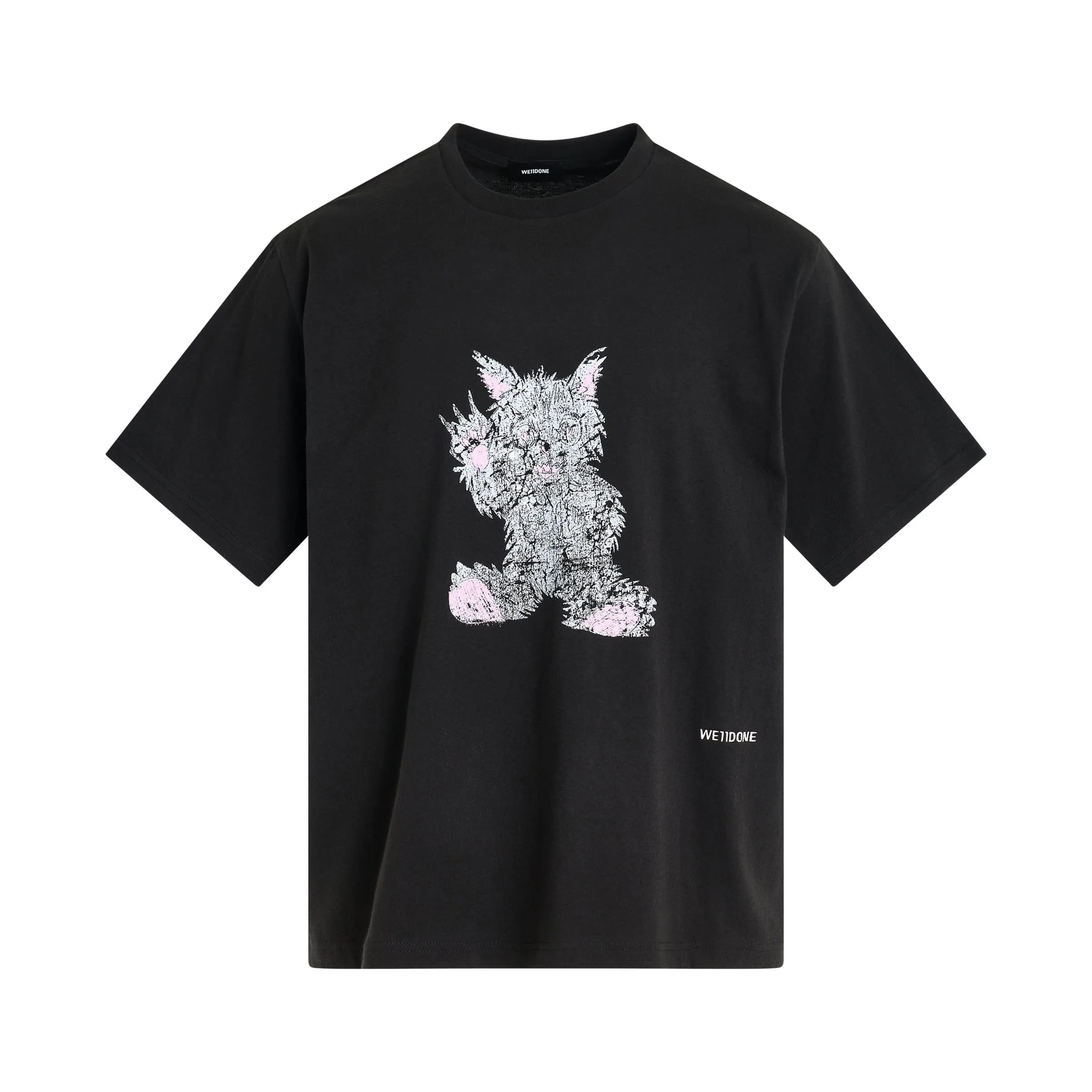 Washed Character T-Shirt in Black
