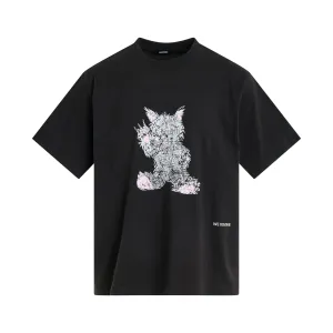Washed Character T-Shirt in Black