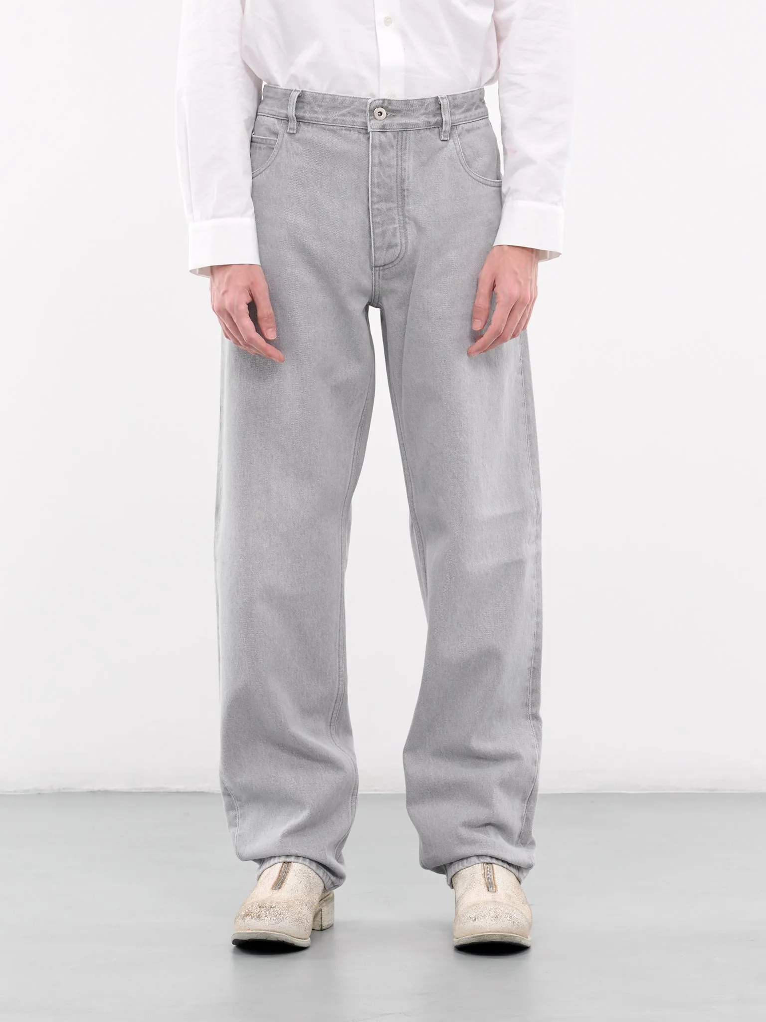 Washed Denim Jeans (710238V4LP0-1493-LIGHT-GREY)