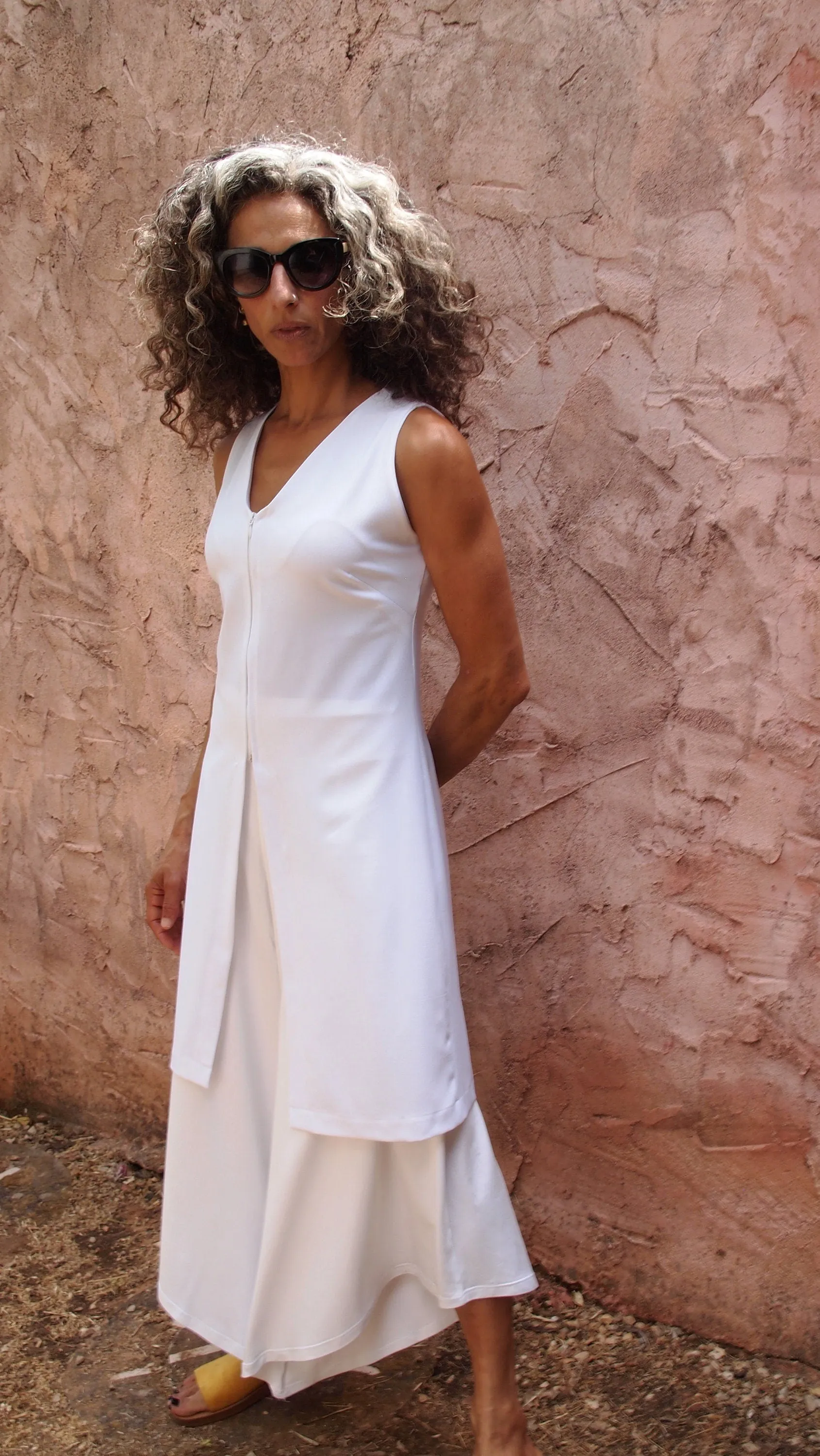 White Zip Tunic