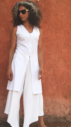 White Zip Tunic