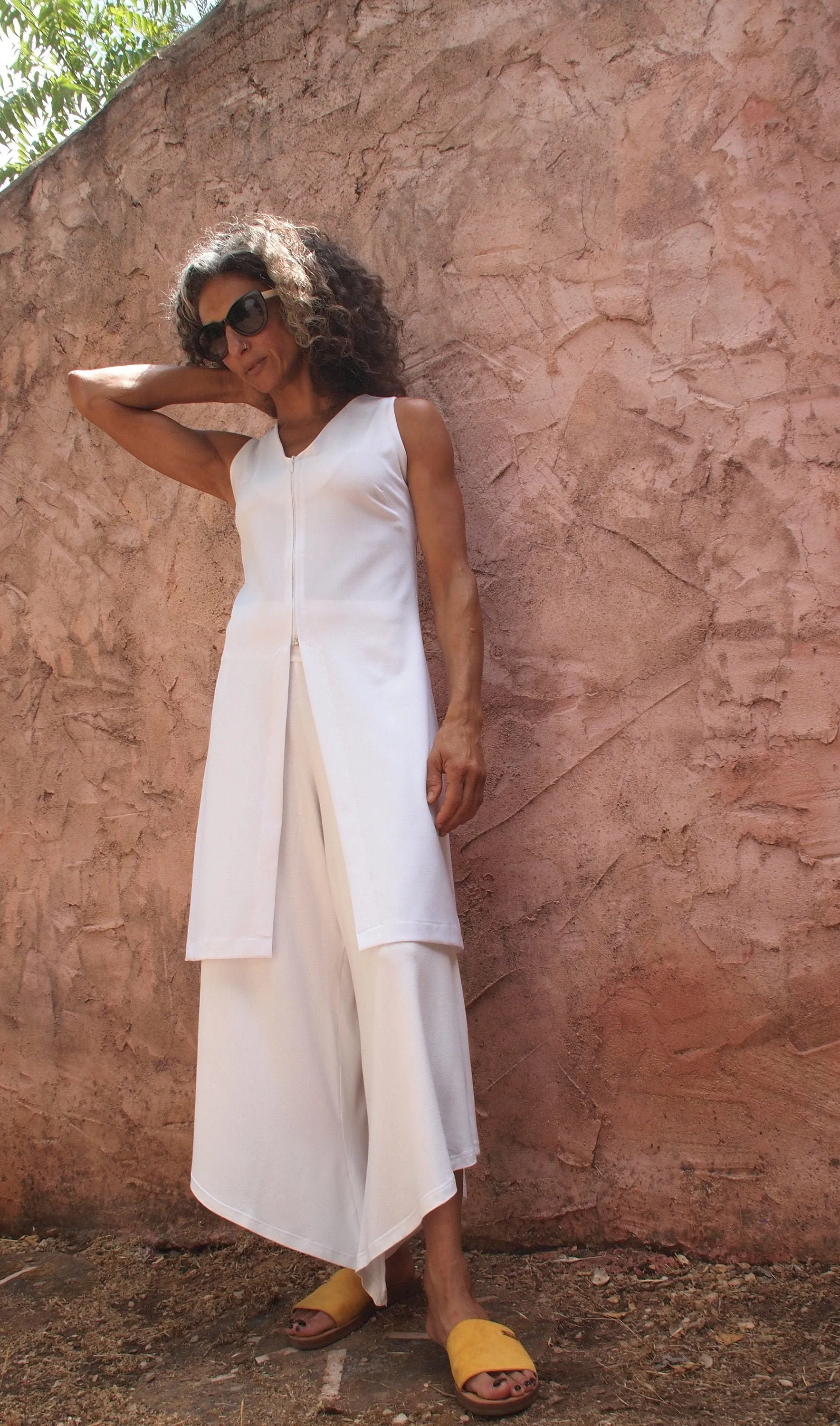 White Zip Tunic