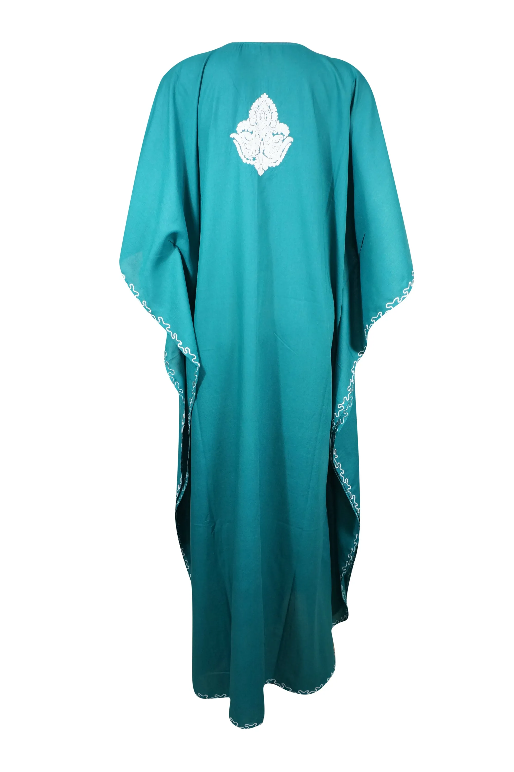 Woman Maxi Caftan Dress Sky Blue Flowy Kimono Kaftan  L-2XL