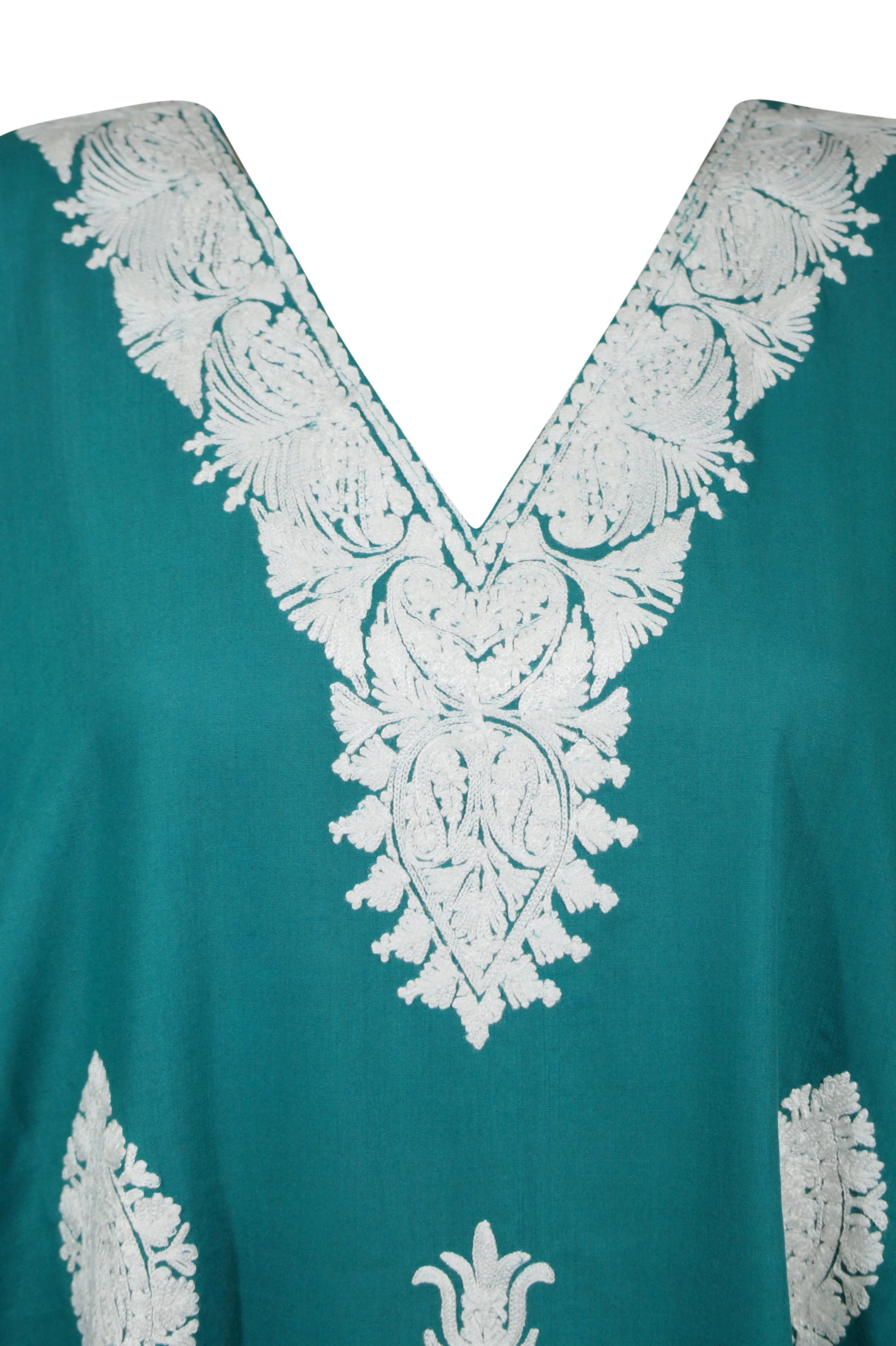 Woman Maxi Caftan Dress Sky Blue Flowy Kimono Kaftan  L-2XL