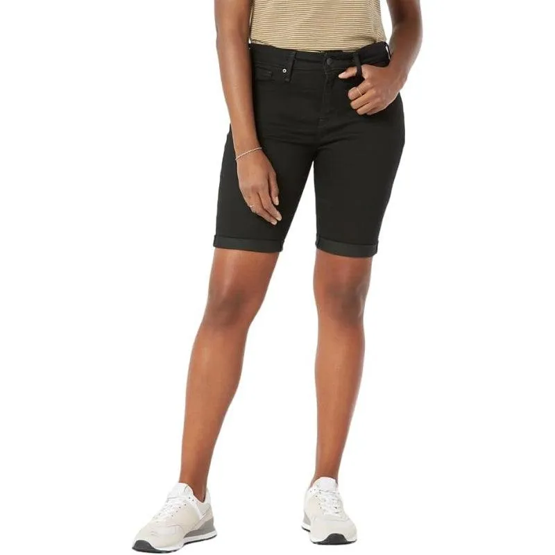 Women Mid Rise Denim Bermuda Shorts