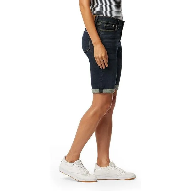 Women Mid Rise Denim Bermuda Shorts