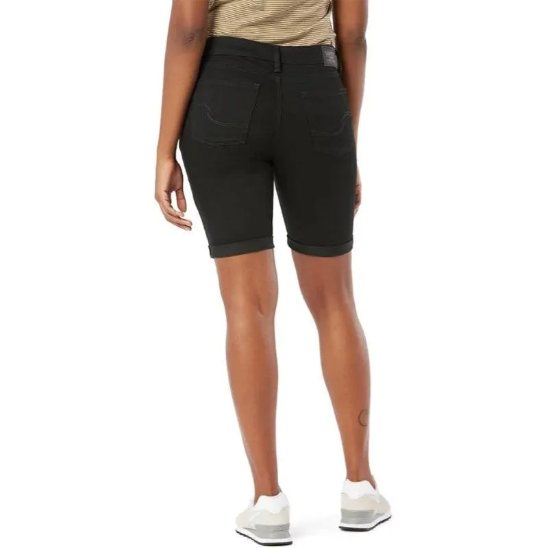 Women Mid Rise Denim Bermuda Shorts