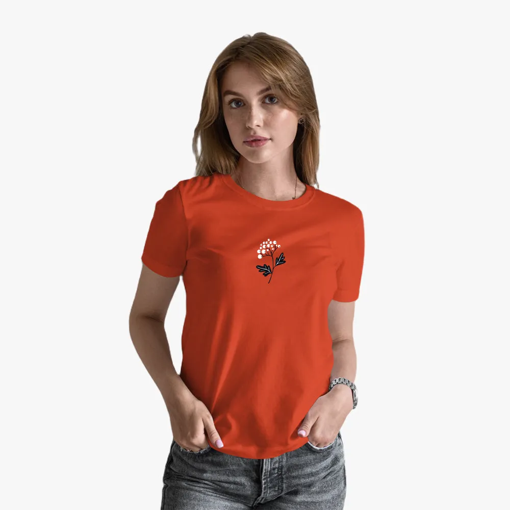 Women's Floral Print Round Neck T-Shirt | Organic Cotton T-Shirts