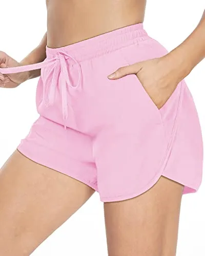 Women's High Waisted UPF 50  Board Shorts Swim Shorts