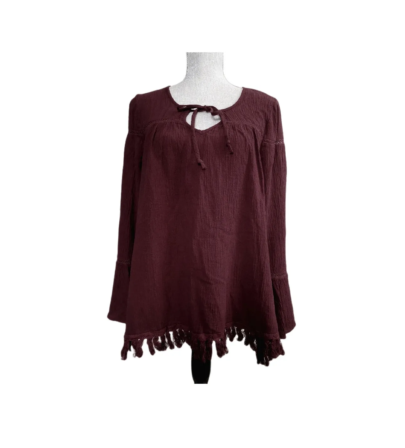 WOMENS SIZE SMALL - BLACK SWAN, Boho Hand Crafted Top NWT B27