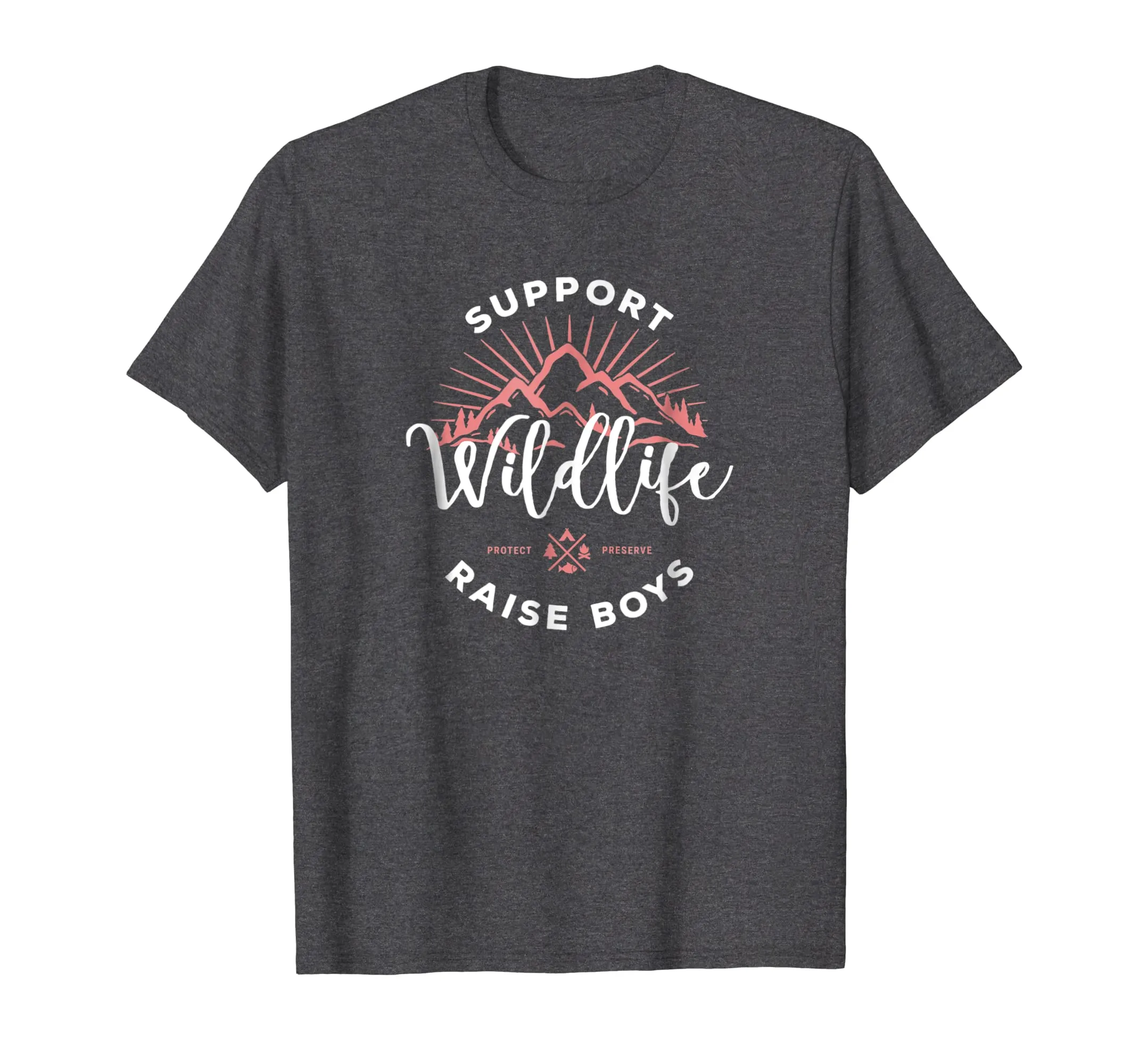 Womens Support Wildlife Raise Boys Shirt For Mom Mother