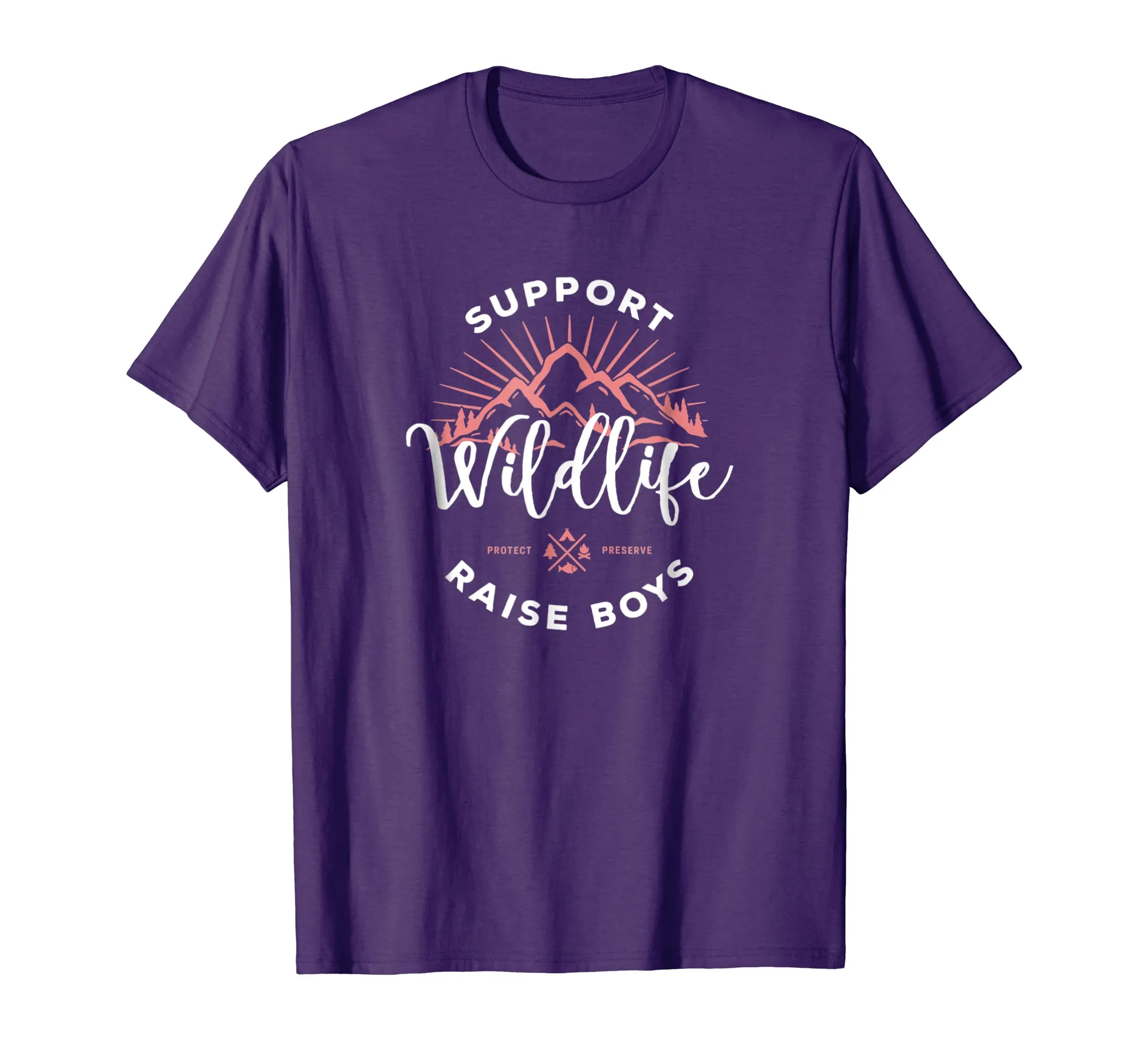 Womens Support Wildlife Raise Boys Shirt For Mom Mother