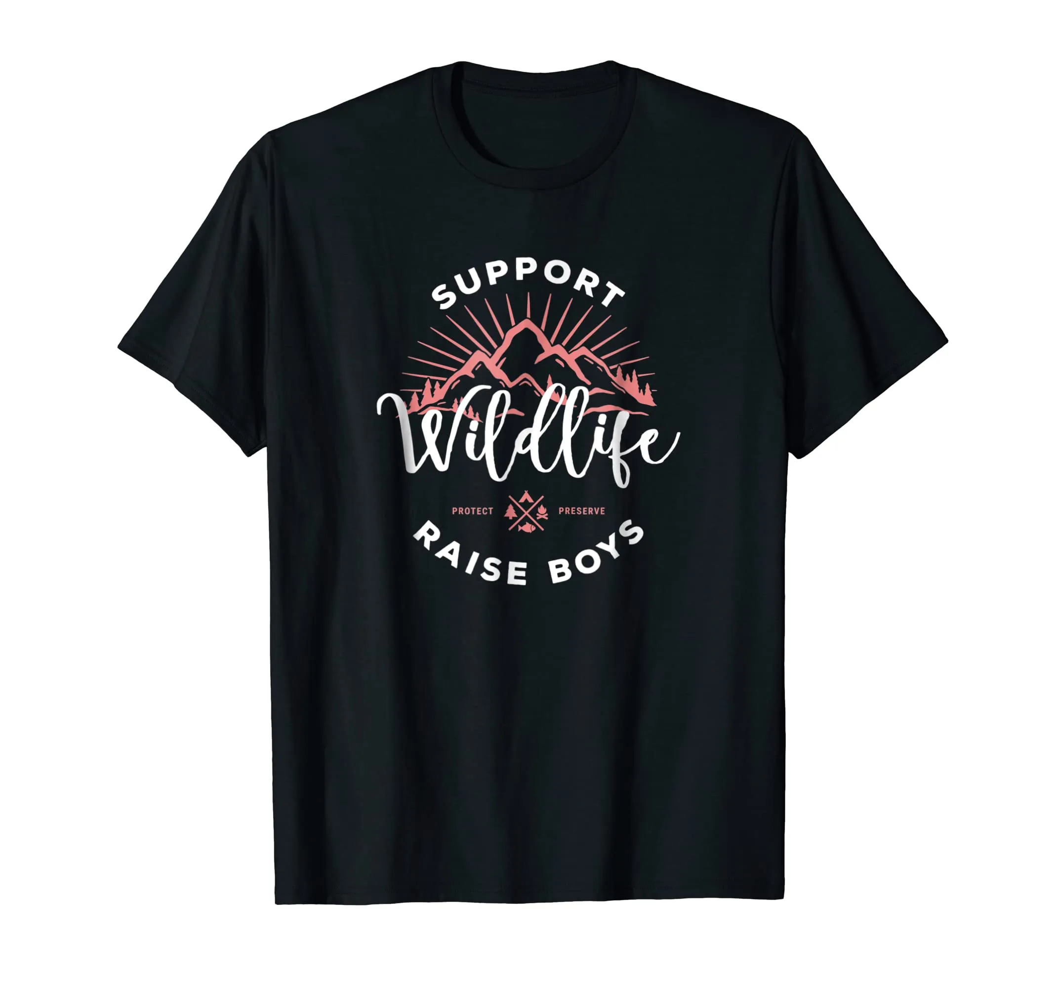 Womens Support Wildlife Raise Boys Shirt For Mom Mother