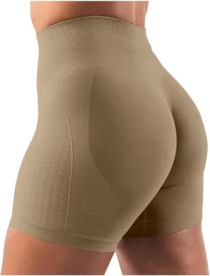 Womens Workout Shorts Scrunch Gym Butt Lifting Seamless Yoga Shorts High Waisted Athletic Running Bike Shorts