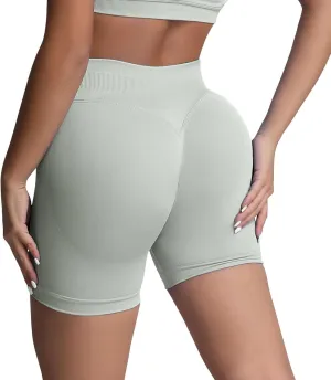Workout Shorts for Women High Waisted Tummy Control Yoga Shorts Seamless Scrunch Butt Lifting Gym Biker Shorts